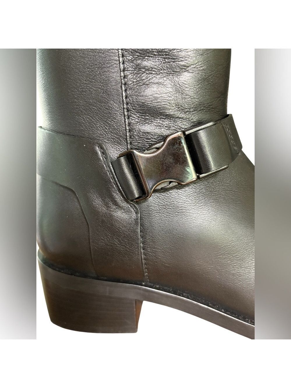 Aquatalia Graciela Black Leather Knee-High Boots, Size 9, Italy. New without box - Picture 3 of 16